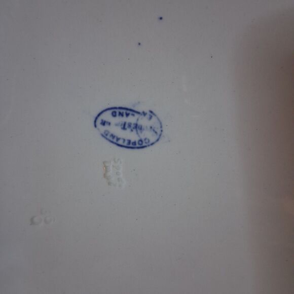 Antique Spode Tower Platter, Blue And White Transferware, Size 19"X15"well&tree - Picture 4 of 6